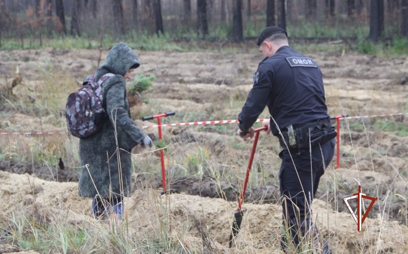 В Тюменском районе представители Росгвардии приняли участие во всероссийской экологической акции «Сохраним лес»