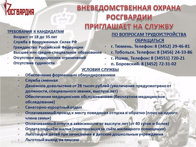 ВАКАНТНЫЕ ДОЛЖНОСТИ СОТРУДНИКОВ И ВОЕННОСЛУЖАЩИХ