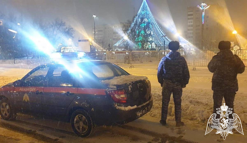 В новогоднюю ночь Росгвардия в Тюменской области обеспечила безопасность граждан 