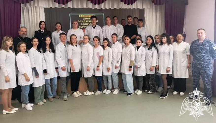 Сотрудники и ветераны Росгвардии в Тюменской области поддержали всероссийскую акцию «Вместе против террора»