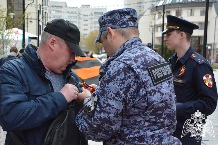 Росгвардейцы в Тюменской области присоединились к всероссийской акции «Георгиевская ленточка»