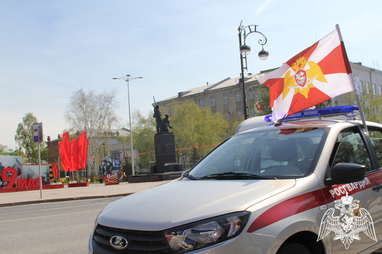 Росгвардейцы в Тюмени приняли участие в ежегодном патриотическом автопробеге «Нам дороги эти позабыть нельзя»